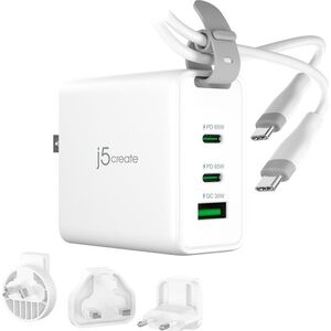 Ładowarka Triton j5create JUP3565CV Laptop, Przenośna konsola do gier, Smartfon, Smartwatch, Tablet Biały Prąd przemienny Szybkie ładowanie Wewnętrzna