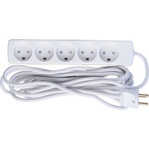 Kabel zasilający MicroConnect Microconnect GRU0055WDK rozgałęziacz 5 m 5 x gniazdo sieciowe Wewnętrzna Biały