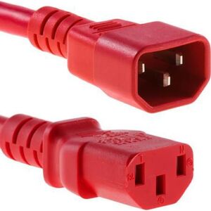 Kabel zasilający MicroConnect Microconnect PE040630RED kabel zasilające Czerwony 3 m C14 panel C13 panel
