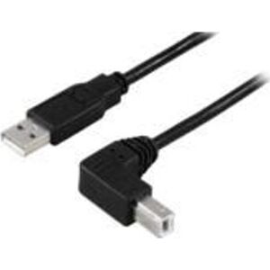 Kabel USB MicroConnect USB-A - USB-B 10 m Czarny (USBAB2ANGLE10)