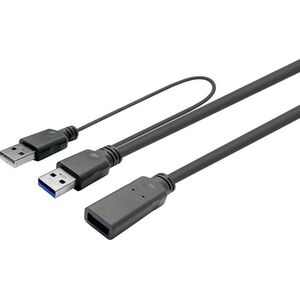 Kabel USB VivoLink USB-A - USB-A 12.5 m Czarny (PROUSB3AAF12.5C)