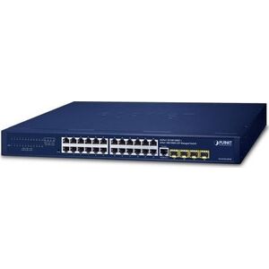 Switch Planet PLANET IPv4/IPv6, 24-Port Zarządzany L2/L4 Gigabit Ethernet (10/100/1000) 1U Niebieski