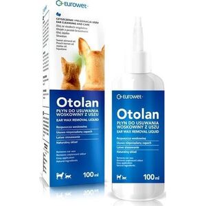 EUROWET Otolan Płyn Do Usuwania Woskowiny z Uszu Dla Psa Kota 100ml