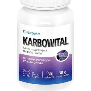 EUROWET Karbowital Witaminy Dla Psa Kota 30 Tabl