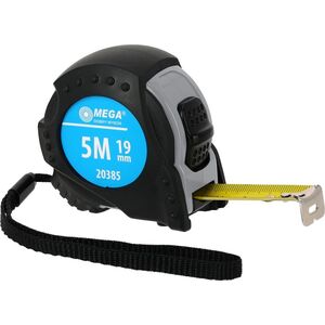Mega Miara zwijana 5m/19mm,2xstop,zaw.,ce,osł.gum.,karta,mega