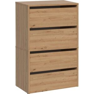 Topeshop Szafka na buty, 4 półki, Modo, 60x36x88 cm, dąb artisan, mat