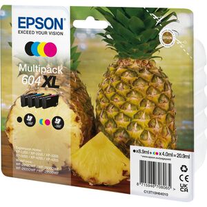 Tusz Epson Epson 604XL Multipack - 4er-Pack - XL - Schwarz, Gelb, Cyan, Magenta - original - Blister mit RF- / akustischem Alarmsignal - Tintenpatrone - fur Expression Home XP-2200, 2205, 3200, 3205, 4200, 4205, WorkForce WF-2910, 2930, 2935, 2950