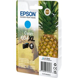 Tusz Epson Epson 604XL - 4 ml - Cyan - original - Blister mit RF- / akustischem Alarmsignal - Tintenpatrone - fur Expression Home XP-2200, 2205, 3200, 3205, 4200, 4205, WorkForce WF-2910, 2930, 2935, 2950