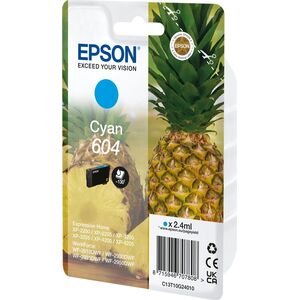 Tusz Epson Epson 604 - 2.4 ml - Cyan - original - Blister mit RF- / akustischem Alarmsignal - Tintenpatrone - fur Expression Home XP-2200, 2205, 3200, 3205, 4200, 4205, WorkForce WF-2910, 2930, 2935, 2950