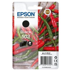 Tusz Epson Epson 503 - 4.6 ml - Schwarz - original - Blister mit RF- / akustischem Alarmsignal - Tintenpatrone - fur Expression Home XP-5200, XP-5205, WorkForce WF-2960DWF, WF-2965DWF