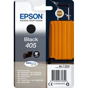 Tusz Epson Epson 405 - 7.6 ml - Schwarz - original - Blister mit RF- / akustischem Alarmsignal - Tintenpatrone - fur WorkForce WF-7310, 7830, 7835, 7840, WorkForce Pro WF-3820, 3825, 4820, 4825, 4830
