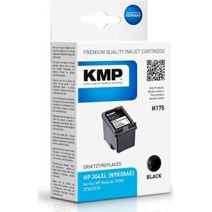 Tusz KMP KMP H175BX - Hohe Ergiebigkeit - Schwarz - kompatibel - Tintenpatrone - fur HP AMP 130, Deskjet 26XX, 37XX, ENVY 50XX