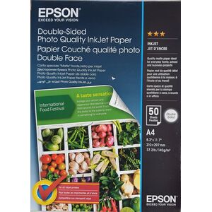 Epson Epson Double-Sided Photo Quality Inkjet Paper - Matt - A4 (210 x 297 mm) - 140 g/m2 - 50 Blatt Fotopapier - fur EcoTank ET-2650, 2750, 2751, 4750, WorkForce Pro RIPS WF-C879, WF-C5790