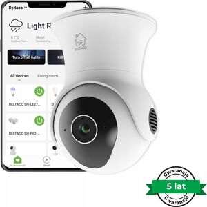 Kamera IP Deltaco WiFi kamera DELTACO SMART HOME su motorizuotu pakėlimu & pasukimu, lauko, IP65, 2MP, ONVIF, balta / SH-IPC08