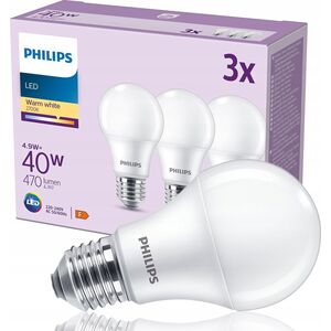 Signify Philips LED classic Lampe 40W E27 Warmweiß 470lm matt 3er P