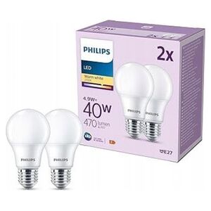 Signify Philips LED classic Lampe 40W E27 Warmweiß 470lm matt 2er P