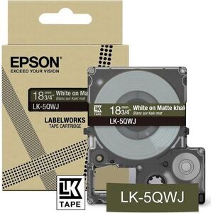 Epson Epson LabelWorks LK-5QWJ - Weiss auf Matt-Khaki - Rolle (1,8 cm x 8 m) 1 Kassette(n) Hangebox - Bandkassette - fur LabelWorks LW-C410, LW-C610