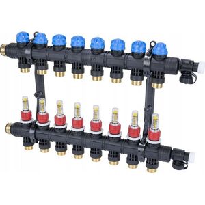 Afriso Afriso rozdzielacz ProCalida EF1 K 8 obiegów grzewczych, G1", 0,2÷1,6 l/min 81268