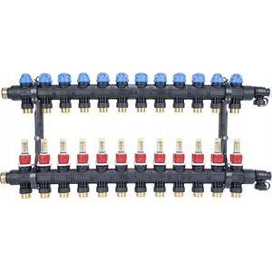 Afriso Afriso rozdzielacz ProCalida EF1 K 12 obiegów grzewczych, G1", 0,2÷1,6 l/min 81272