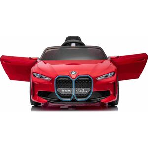 BMW Autko BMW i4 na akumulator dla dzieci Czerwony + Wolny Start + EVA + Ekoskóra + Audio LED + Pilot