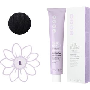 Milk Shake Milk Shake, Creative, SLS/SLES-Free, Permanent Hair Dye, 11N Black, 100 ml For Women
