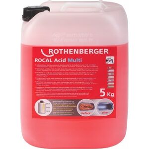 Rothenberger ROCAL Acid Multi vamzdžių nukalkinimo koncentratas 5kg, Rothenberger