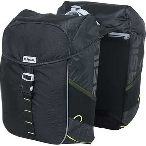 Basil Sakwa turystyczna podwójna BASIL MILES DOUBLE PANNIER BAG 32L MIK System (ready to go), 100% wodoodporna black lime (NEW 2024)