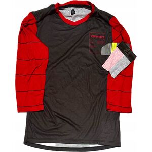 100% Koszulka męska 100% AIRMATIC 3/4 Sleeve Black/Dark Red roz. M (NEW 2023)