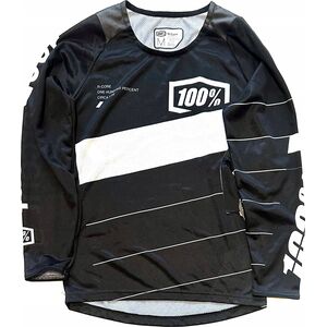 100% Koszulka juniorska 100% R-CORE Jersey długi rękaw Black roz. M (NEW 2023)