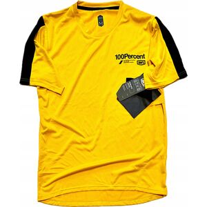 100% Koszulka męska 100% RIDECAMP Jersey krótki rękaw Mustard roz. M (NEW 2023)
