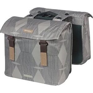 Basil Torba na bagażnik BASIL ELEGANCE DOUBLE PANNIER BAG MIK 40-49L, MIK System (ready to go) wodoodporna chateau taupe (NEW 2024)