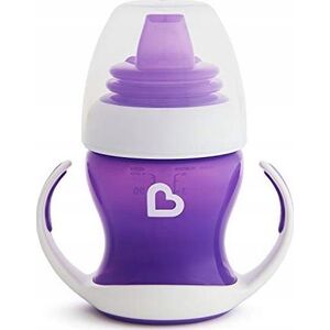 Munchkin MUNCHKIN mokomoji gertuvė su rankenomis ir minkštu snapeliu, Gentle Transition, violetinė, 4mėn+, 118 ml, 012550WWW