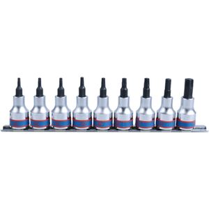 King Tony ZESTAW NASADEK TORX 3/8" 9cz. T10 - T50, SZYNA King Tony