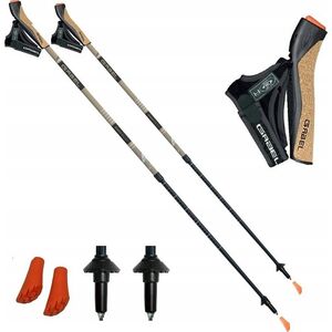 Gabel Gabel Stretch Lite Reguliuojamos šiaurietiškojo ėjimo lazdos, 75-130 cm, smėlio spalva