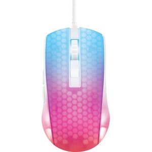 Mysz Deltaco Pusiau permatoma DELTACO GAMING pelė, RGB, itin lengva, balta / GAM-144-W