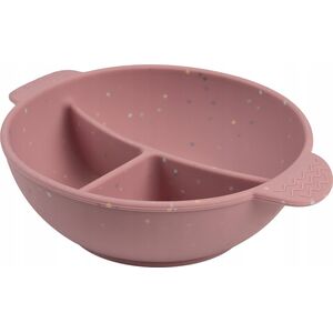 Canpol CANPOL BABIES silikoninis neslystantis dubenėlis DOTS, 3 skyrių, 360 ml, 51/403_pink