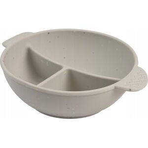 Canpol CANPOL BABIES silikoninis neslystantis dubenėlis DOTS, 3 skyrių, 360 ml, 51/403_grey