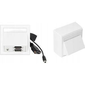 VivoLink Vivolink WI221292 gniazdko elektryczne HDMI + DisplayPort + 3.5mm Biały