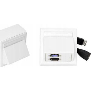 VivoLink Vivolink WI221261 gniazdko elektryczne HDMI + USB A Biały