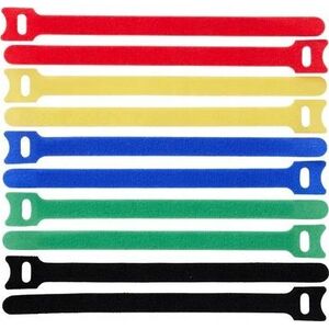 Organizer Lanview Lanview LVT-CABLESTRAPS1512-10MULTI opaska kablowa Rzep do kabli Polipropylen (PP) Wielobarwny 10 szt.