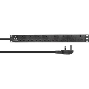 Lanview Lanview LVR-3MUK-SPD-UK8 rozdzielacz zasilania PDU 8 x gniazdo sieciowe 1.4U Czarny