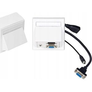 VivoLink Vivolink WI221192 gniazdko elektryczne HDMI + VGA + 3.5mm Biały