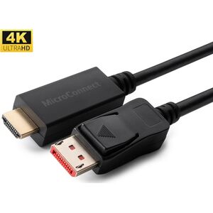 Kabel MicroConnect Microconnect MC-DP-HDMI-10004K kabel DisplayPort 10 m Czarny
