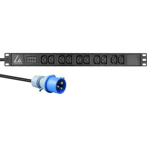 Lanview Lanview LVR-3MIEC-AMP-10C13 rozdzielacz zasilania PDU 10 x gniazdo sieciowe 1U Czarny