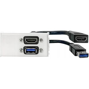 VivoLink Vivolink WI221295 gniazdko elektryczne HDMI + USB A Biały