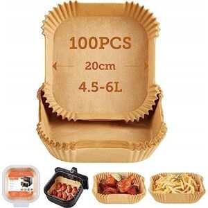 Cosori Cosori Popierinės formos karšto oro gruzdintuvėms 100 vnt (20cm - 4,5-6L)