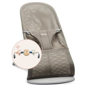 BabyBjorn BABYBJORN gultukas BLISS Mesh, pilkas/beige + žaislas, 606102