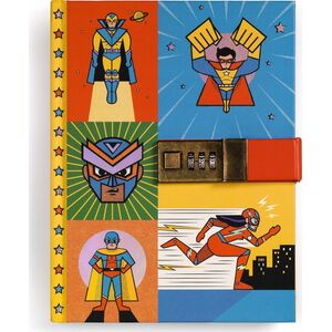 Djeco Djeco Slapta užrašų knygutė su kodu - Superherojai