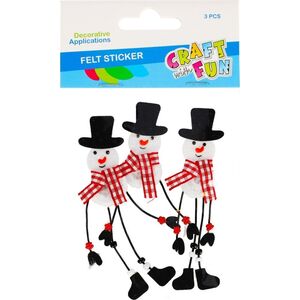 Χειροτεχνία με Διασκεδαστικό ΣΤΟΛΙΔΙ BN FELT Snowmans SUPPORT 3 ΤΕΜ CF PBH12/144 9700022 5908275192657