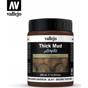 Vallejo Vallejo: 26.811 - Diorama FX - Thick Mud - Brown Mud (200 ml)
